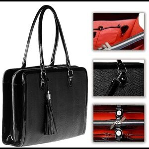 Black computer bag, never used! Dimensions in pic.